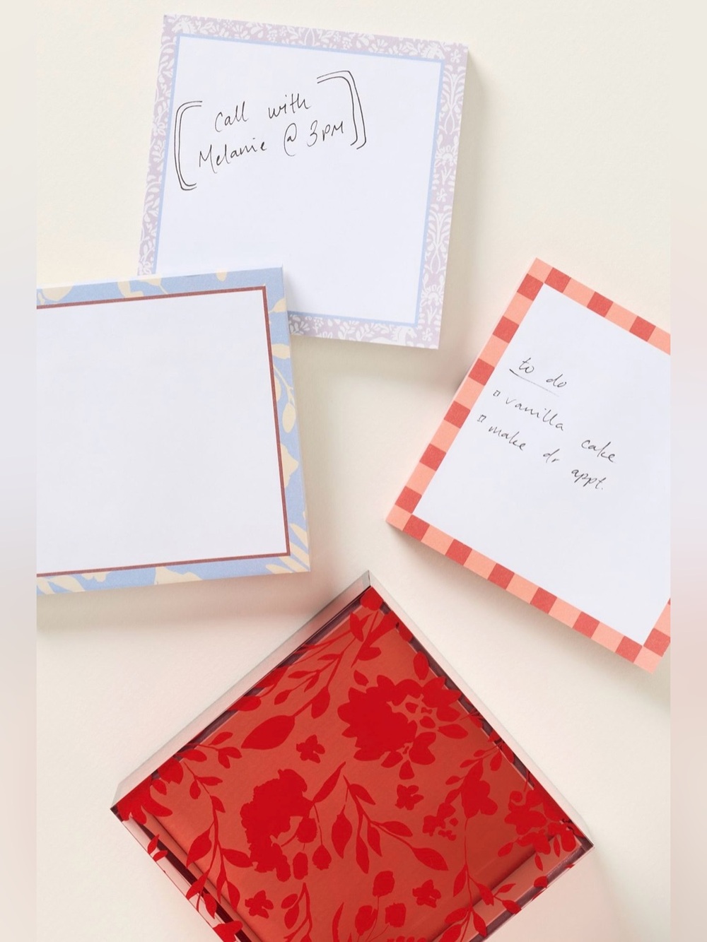 Anthropologie Acrylic Note Block Icons